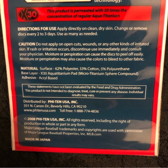 2008 Officially Licensed MLBP Arizona Diamondbacks - Phiten X30 Titanium Discs - Picture 8 of 10